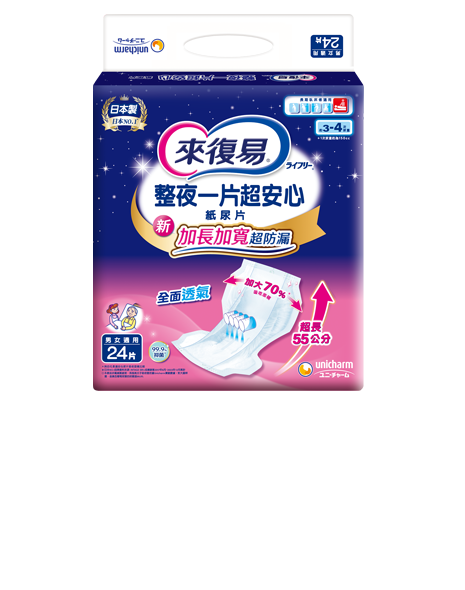 臀部加寬超安心 約3-4次尿量吸收 了解更多